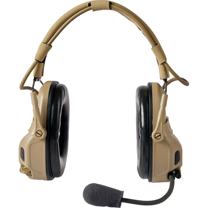 Активні навушники Ops-Core AMP Communication Headset-Connectorized. Верхній тримач. Tan 