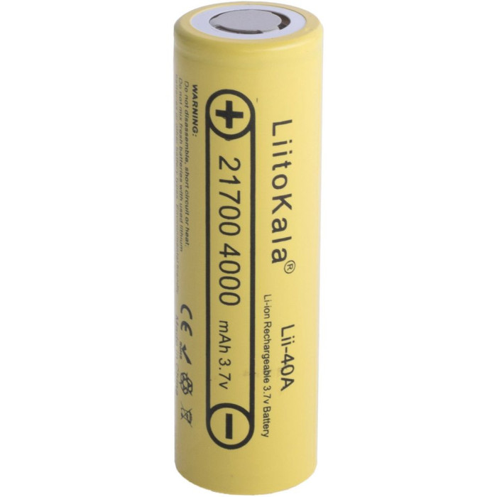 Акумулятор LiitoKala Lii-40A 21700 4000mah battery 