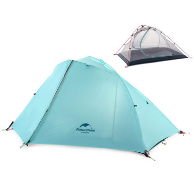 Намет Naturehike Wind-wing I (1-х місна) 20D силікон + накладка сірий /червоний (NH16S012-S)