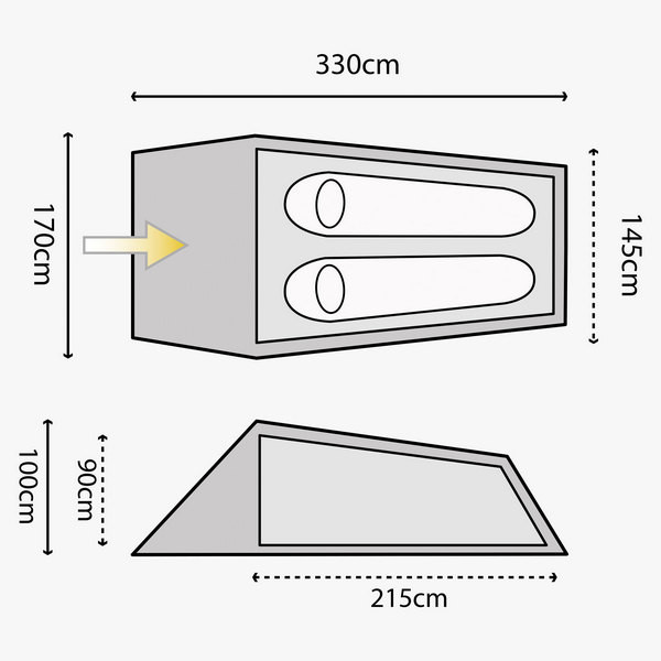 Намет Highlander Blackthorn 2 Hunter Green 
