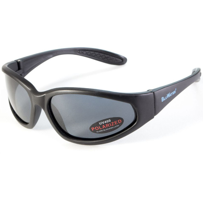 Окуляри BluWater Samson-2 Polarized (gray) чорні 