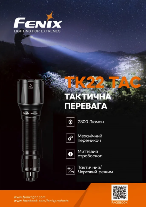 Ліхтар Fenix TK22TAC 