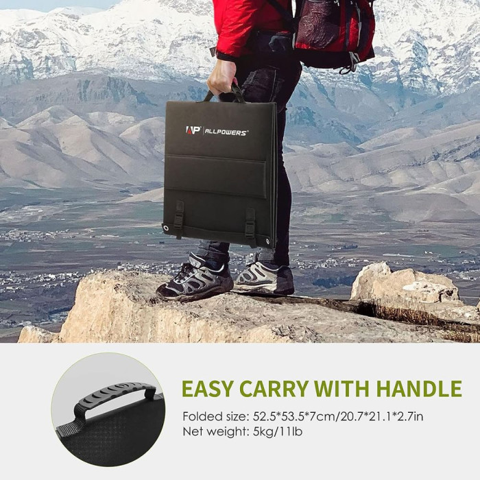 Сонячна панель ALLPOWERS портативна 200W, монокристалічна 