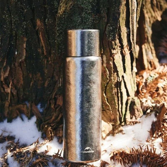 Термос титановий з чохлом Naturehike CNK230CF012 600 ml 