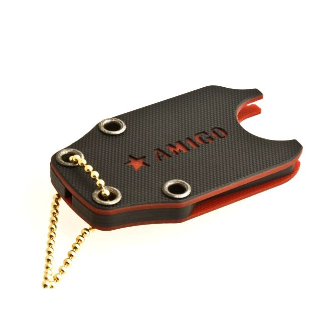 Ніж Kizlyar Supreme Amigo-X чорний, сталь D2, чорна рукоять G10 