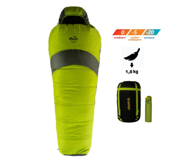 Спальний мішок Tramp Hiker Compact кокон правий TRS-052С 
