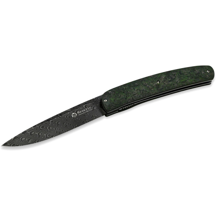 Ніж Maserin Gourmet, дамаск, fat carbon, зелений 