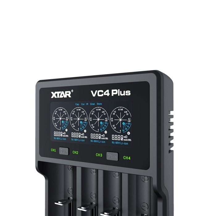 Зарядний пристрій з ЖД дісплеєм Xtar VC4 Plus 