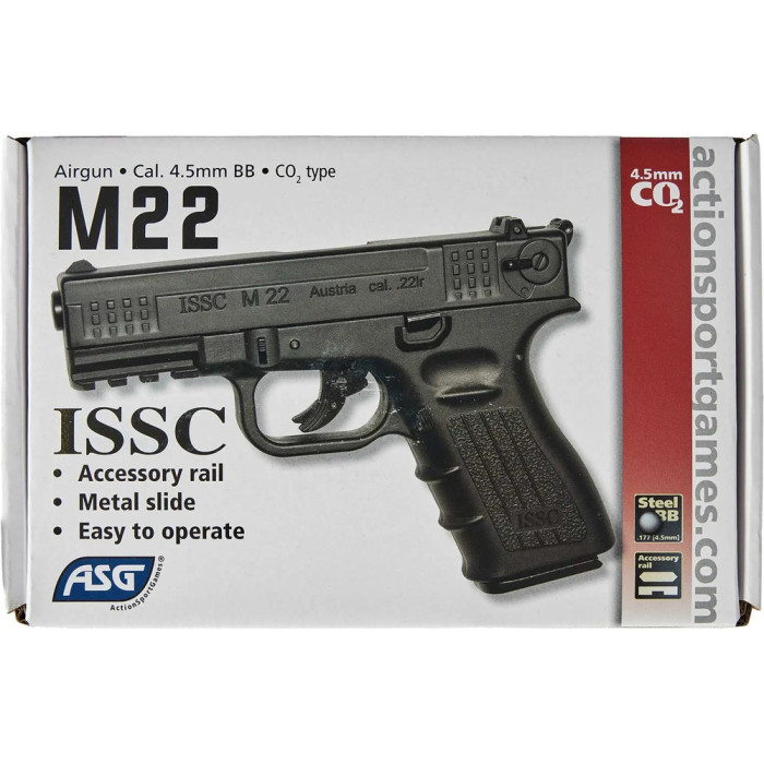 Пістолет пневматичний ASG ISSC M22. CO2. кал. 4.5 