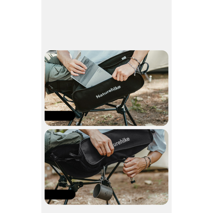 Крісло складане Naturehike Clamshell 001 Triangle Folding Moon Chair, чорний 