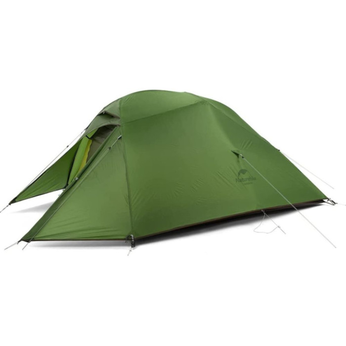 Намет надлегкий тримісний з футпринтом Naturehike Cloud Up 3 Updated NH18T030-T, 20D, темно-зелений 