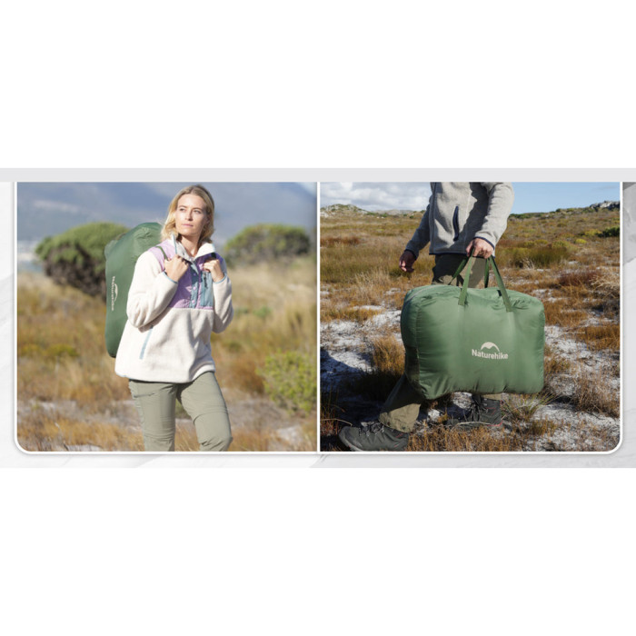 Спальний мішок двомісний із подушками Naturehike CNK2350WS019, зелений 