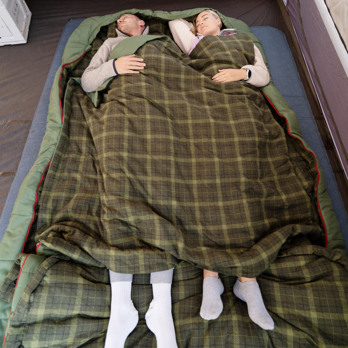 Спальний мішок двомісний із подушками Naturehike CNK2350WS019, зелений 