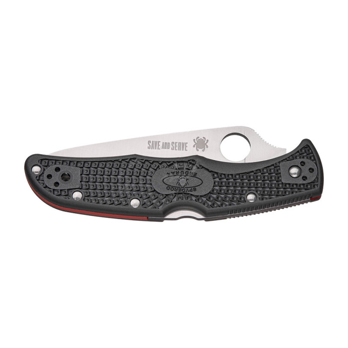 Ніж Spyderco Endura 4, Thin Red Line, полусеррейтор 