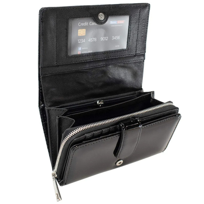 Гаманець жіночий шкіряний Semi Line RFID Black (P8229-0) 