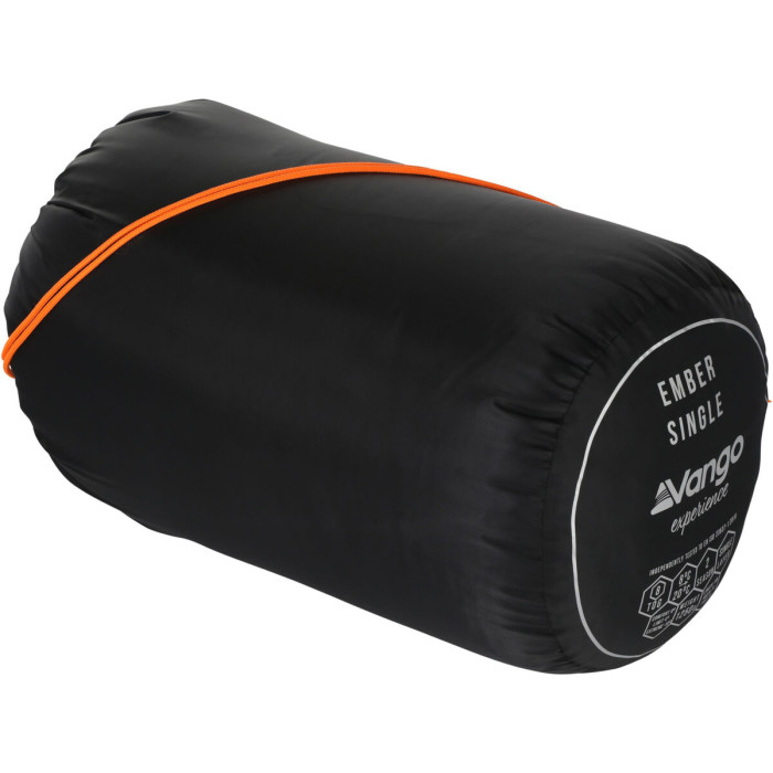 Спальний мішок Vango Ember Single/+ 4°C Black Left (SBQEMBER B05TJ8) 