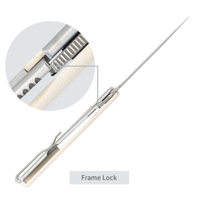 Ніж складаний SRM Palfrey 135L-GT, білий 