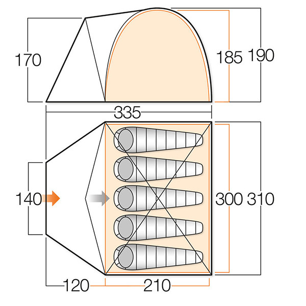 Намет Vango Berkeley 500 Herbal 