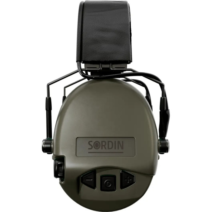 Активні навушники Sordin Supreme MIL AUX SFA, (32 dB), (Верхній тримач) green 