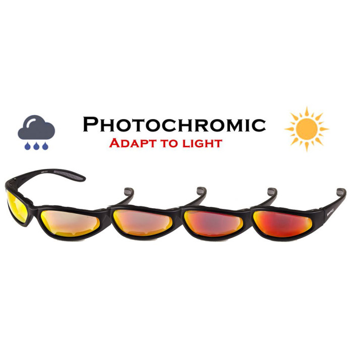 Окуляри Global Vision Hercules-1 Plus Photocromic (G-Tech red) фотохромні дзеркальні червоні 