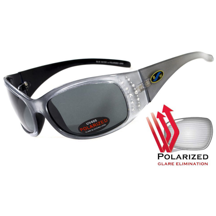 Окуляри BluWater Biscayene Silver Polarized (gray) чорні 