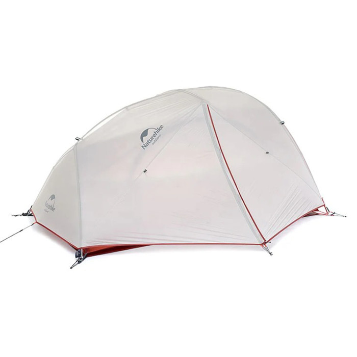 Намет надлегкий двомісний  з футпринтом Naturehike Star-River 2 Updated NH17T012-T, 210T, сіро-червоний 