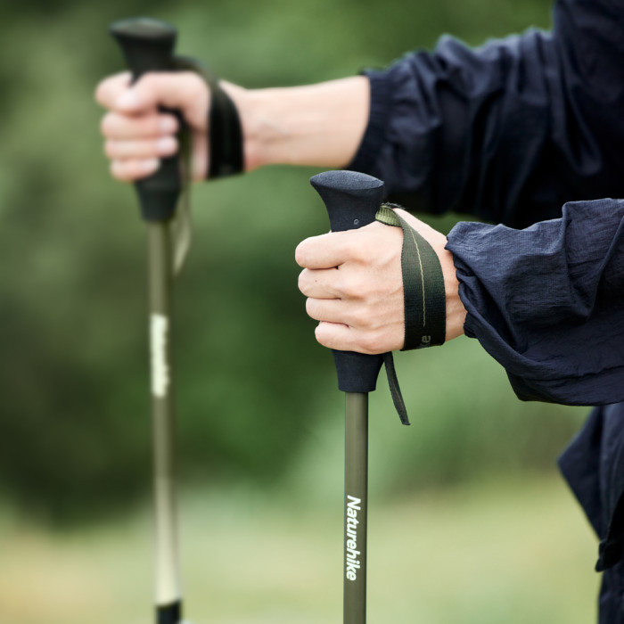 Трекінгова палиця 3-сек. Naturehike Hoar Trek EXT1 CNK2300DS010, 57-120 см, алюміній, коричнева 