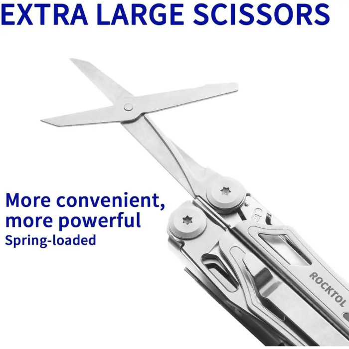 Мультитул Rocktol 22-в-1 з нейлоновим чохлом, кресалом, свистком та бітами 