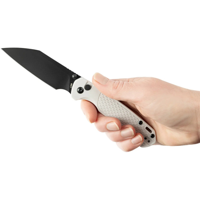 Ніж CJRB Pyrite-Light Black Blade, AR-RPM9, FRN light grey 