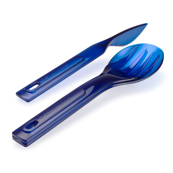 Комплект ніж вилка ложка GSI Outdoors Stacking Cutlery Set (синій) 