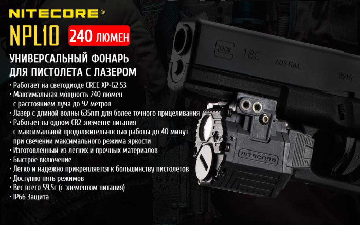 Ліхтар Nitecore NPL10 