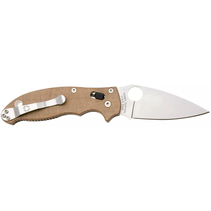Ніж Spyderco Manix 2 Brown Canvas Micarta brown 