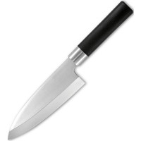 Kan Kanetsugu Japanese Hocho Deba 180mm Black plastic handle (4015)