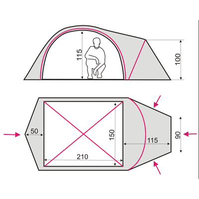 Намет Terra Incognita Zeta 2 (хаккі) 