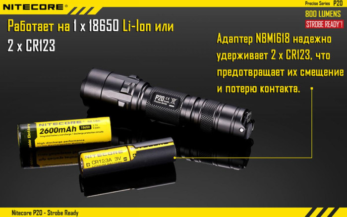 Ліхтар Nitecore P20 
