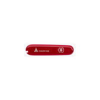 Накладка на ніж  91мм red передня з лого & camping (Va+)