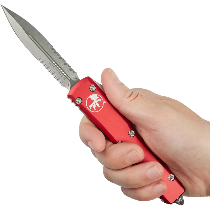Ніж Microtech Ultratech Double Edge Stonewash DS, red 