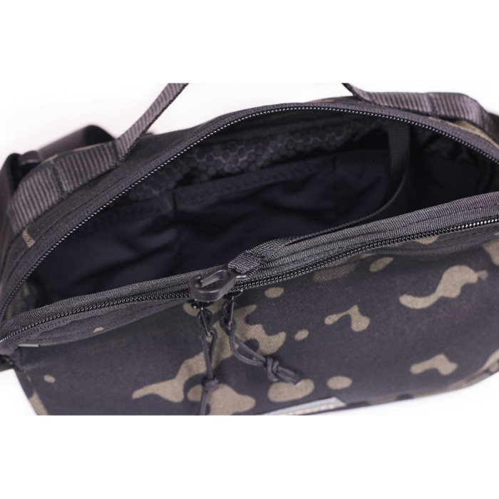 Сумка плечова поясна Travel Extreme ALPHA Multicam Black Cordura 
