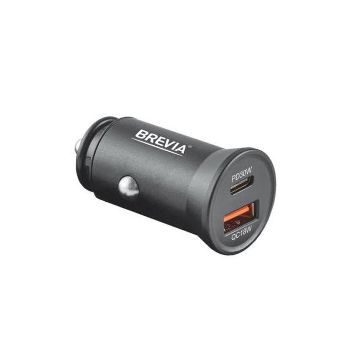 Автомобільний зарядний пристрій Brevia ePower DualCharge 30W 1xUSB-C+1xUSB-A 