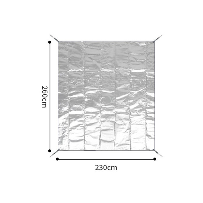 Килимок кемпінговий багатофункціональний Naturehike NH20FCD03, 230х260 см, алюмінієва плівка 