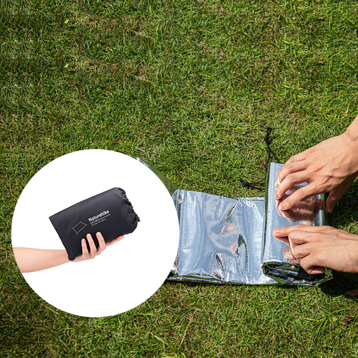 Килимок кемпінговий багатофункціональний Naturehike NH20FCD03, 230х260 см, алюмінієва плівка 