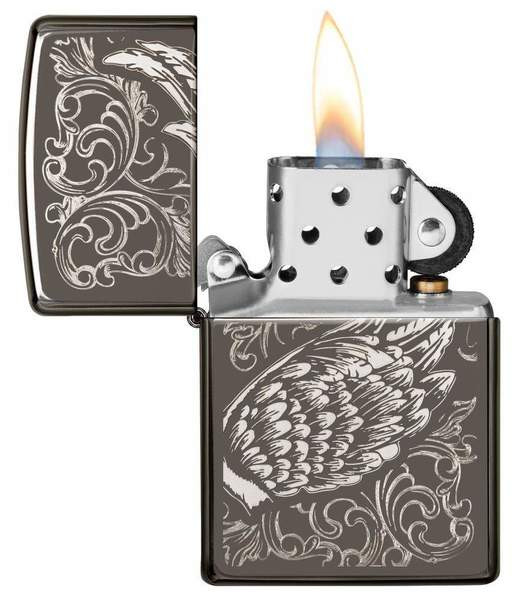Запальничка Zippo 150 Filigree Flame And Wing Design 29881 