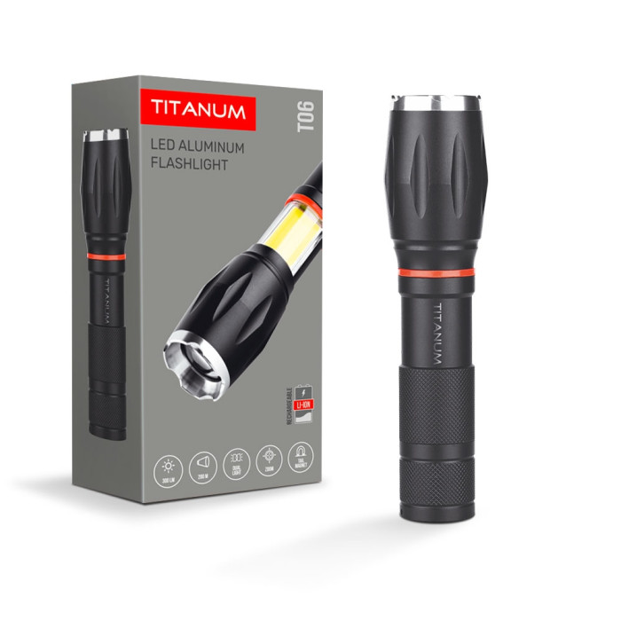 Портативний світлодіодний ліхтарик TITANUM TLF-T06 300Lm 6500K 