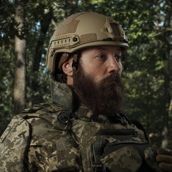 Кевларовий шолом Ukrarmor FAST Team Wendy. Рівень захисту NIJ IIIA Койот 