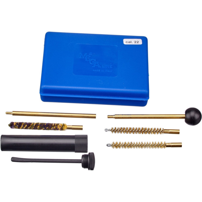 Набір для чищення MEGAline пстолет 22к. пластиковий короб, латунь 