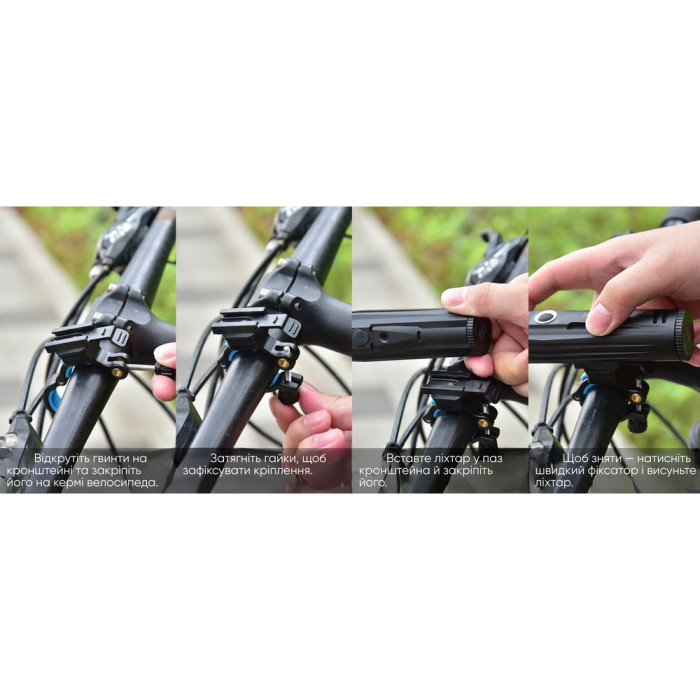 Велофара Wuben B2, чорний 