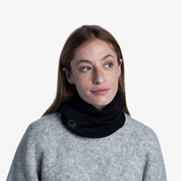 Шарф-труба Buff MIDWEIGHT MERINO WOOL solid black 
