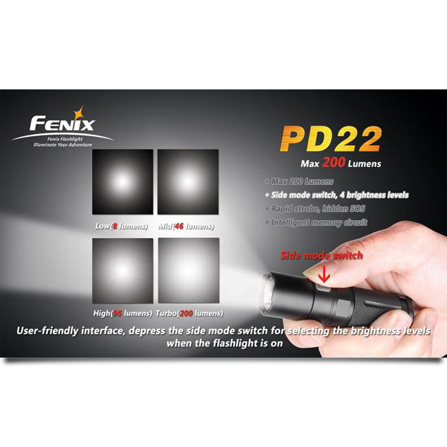 Кишеньковий Ліхтар Fenix PD22 Cree XP-G (S2), 210 люмен 