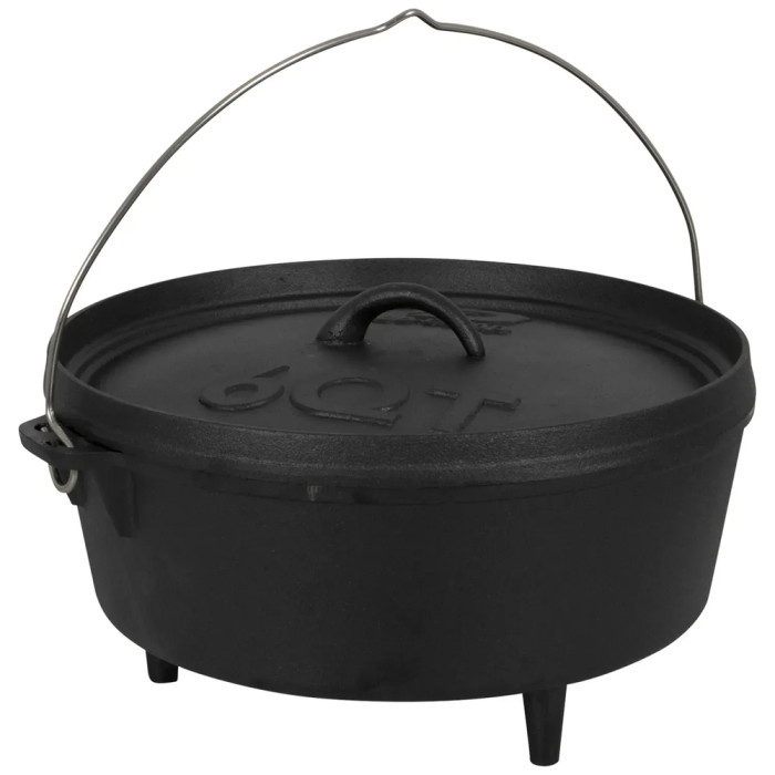 Казан з кришкою Bo-Camp Dutch Oven Cast Iron 31 cm / 5 L Black (2122410) 