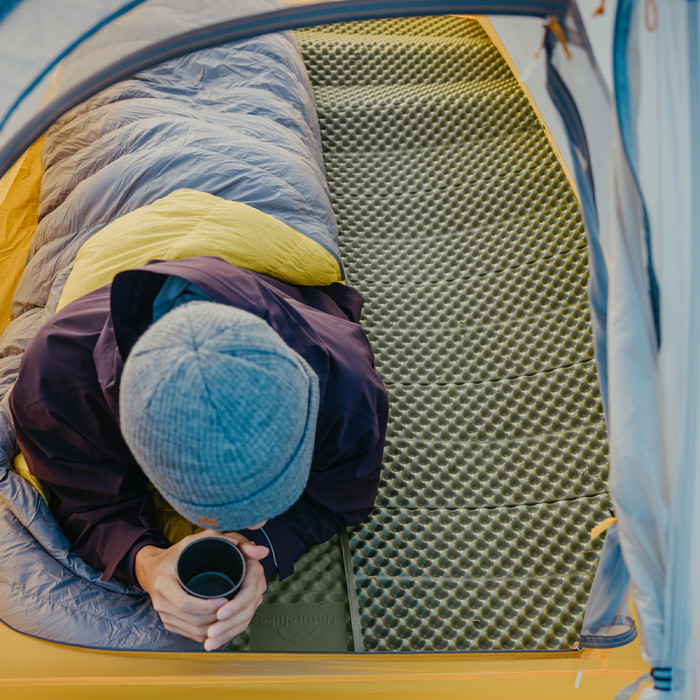 Килимок складаний подвійний IXPE Naturehike CNK2450WS044, алюмінієва плівка, 200x120х1,8 см, синій 